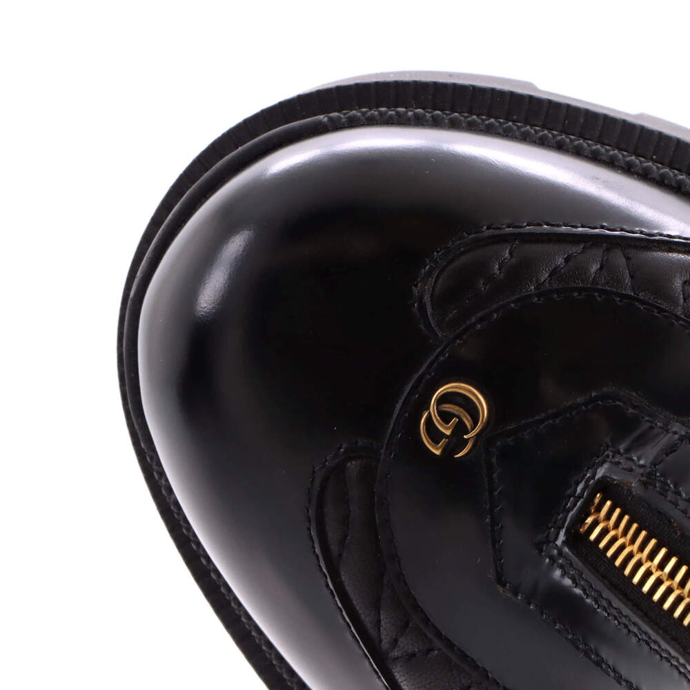 Gucci G Rhombus Trip Heeled Boots Quilted Leather - Picture 5 of 6